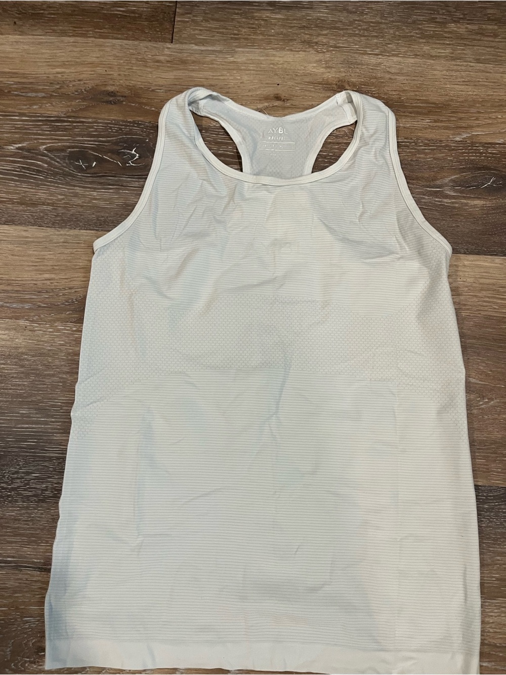 AYBL Cream Racerback Seamless Performance Tank